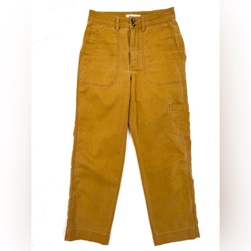 Madewell Madewell High-Rise Mustard Workwear Pants (Cargo– inspired) Size 24